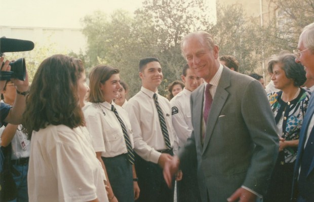 HRH Prince Philip, The Duke of Edinburgh, visits The English School - October 1993